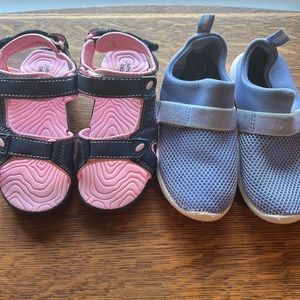 Size 11 sandals and water shoes